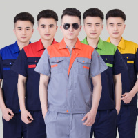 REMAX 工作服套装短袖男女劳保服 定制款004