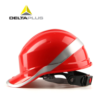 代尔塔102018安全帽建筑施工防砸耐低温耐高温绝缘反光条工程帽 /1包=5个