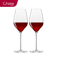 Cheer启尔红酒杯SILK 家用高脚杯欧洲进口波尔多红酒杯水晶葡萄酒杯2支装
