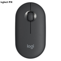 技 (Logitech) Pebble 鹅卵石轻薄型静音鼠标 时尚鼠标 石墨黑(XF)