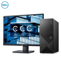 戴尔(DELL)成就Vostro3000系列 全新英特尔十代处理器 商用办公 家用娱乐台式机电脑整机 23.8英寸屏定制(Intel i5-10400 12GB 1TB 集显)