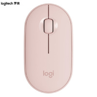 罗技 (Logitech) Pebble 鹅卵石轻薄型静音鼠标 时尚鼠标 玫瑰粉(XF)