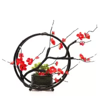 企购优品仿真花白色竹圈(不含竹排)