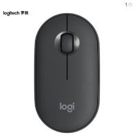 罗技 (Logitech) Pebble 鹅卵石轻薄型静音鼠标 时尚鼠标 石墨黑