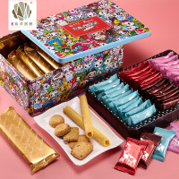 锦华 淘奇多奇趣味宝盒(浓香黑芝麻西饼、 蔓越莓西饼、 椰蓉奶香酥、青提奶香酥、蛋卷)