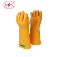 双安 35KV带电作业绝缘手套电压高压工作企业定制 410mm 1副