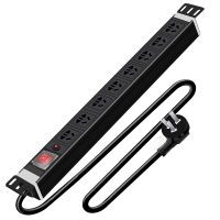 DPAITEC JH 插排 PDU机柜插座 8位10A 大功率插线板 新国标电源开关过载工业插排