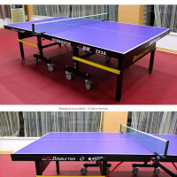 企购优品双鱼乒乓球桌家用带轮可折叠式乒乓球台室内标准乒乓球案子