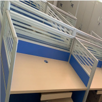 南榮家具 (NANRONG) 定制办公卡座 1.4*1.4 米含柜+健盘托办公家具