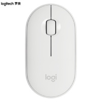 罗技 (Logitech) Pebble 鹅卵石轻薄型静音鼠标 时尚鼠标 米白色(XF)