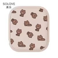 SOLOVE素乐质造无线充电宝10000毫安大容量超薄 小巧 便携女生可爱创意迷你移动电源卡通超萌W5-LINE布朗熊