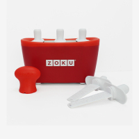 美国zoku冰棒雪糕模具机冰棍家用自制冰盒冰块冰糕冰淇淋棒冰DIY工具（红色）