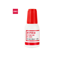 得力(deli)10ml财务印章原子印油 红色原子印章油 办公用品 9873 单瓶装
