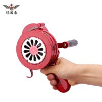 手摇警报器 便携式手动报警器 消1防应急疏散防空演习报警器 手持式报警器 红色应急演练警报器