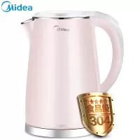 美的(Midea)电水壶/电水瓶 电热水壶 1.7L大容量 304不锈钢电水壶HJ1705AB