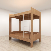 好格色家居 多层实木环保胶合板加强款1.2米双层床