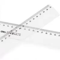得力(deli) 6240 40cm 透明直尺有机直尺塑料尺