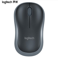 罗技(Logitech)M186(M185) 无线鼠标 对称鼠标 黑色 灰边