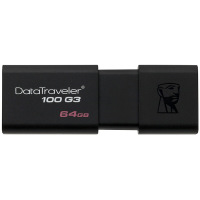 金士顿 64GB USB3.0 U盘 黑色 滑盖设计 时尚便利