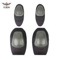 兵器库 护膝护肘护具4件套耐磨护具套装军迷CS装备安全防护战术运动蛙服 军绿战术护具