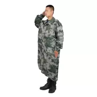 兵器库 07风衣式迷彩雨衣长款连体雨衣 抗洪抢险防汛执勤站岗 交通户外骑行劳保雨衣 陆 07数码连体雨衣