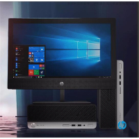 惠普(HP) 400G6 SFF 23.8寸台式电脑整机I5-9500 8G 1T+128SSD W10 同传 5年质保