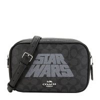 COACH 蔻驰 奢侈品 女士星战系列黑色人造革单肩斜挎包 F88009 SVPLD