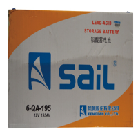 风帆 SAIL 6-QA-195 汽车少维护电瓶蓄电池 不含电解液 12V货车轻卡重卡大巴叉车发电机组