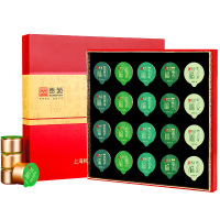 贡苑 茶叶 绿茶 碧螺春雀舌茶龙井茶信阳毛尖黄山毛峰 2020新茶明前小福罐五合一组合装端午节送礼茶叶礼盒共20罐