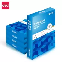 得力（deli）蓝系列 80g A3 复印纸 500张/包 5包/箱（2500张）YC