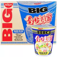 日清 合味道BIG杯海鲜风味108g*12大桶杯整箱装 速食方便面泡面