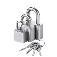 通开不锈钢挂锁防水防锈锁多用途安防锁 30mm 一把钥匙通用开多把锁
