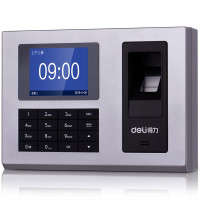 得力 指纹考勤机 3948z 彩屏语音指纹打卡机免安装多功能签到机 单只装