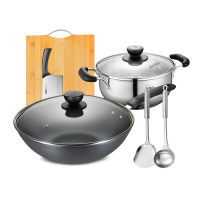 爱仕达(ASD)套锅 聚味六件套锅具炒锅汤锅刀具勺子铲子PH06Q1TG