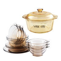 康宁VISIONS 晶钻锅4.1L+康宁CORNINGWARE 透明餐具12件套