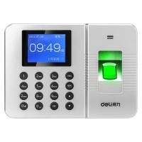 得力(deli)指纹考勤机上班打卡机指纹打卡机识别签到器免安装3960指纹式签到打卡器 银色-3960Z银(XF)