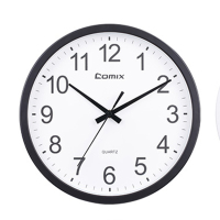 齐心 L821 350mm静音挂钟 黑(单位:个)(XF)