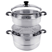 苏泊尔(SUPOR)畅享经典不锈钢双层蒸锅 VZ26BS01