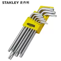 史丹利(Stanley) 92-625-23 9件套长L形中孔花形扳手TT10-TT50(单位:套)