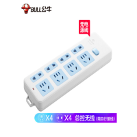 公牛(bull) 移动式插座 GN-403 总控开关8插位-无线
