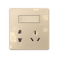 公牛 BULL G18系列 G18E334 开关插座 一开双控五孔插座 玫瑰金暗装