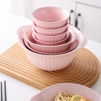 伊兰(YILAN) 20头粉色佳人餐具 纪念品 新骨质瓷 高温瓷 陶瓷餐具碗碟套装 家用 中式 碗盘碗具