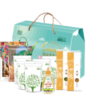 京乡(JINGXIANG) 清凉宜夏礼盒 黑苦荞茶绿豆雪花银耳蜂蜜等198型1.964kg