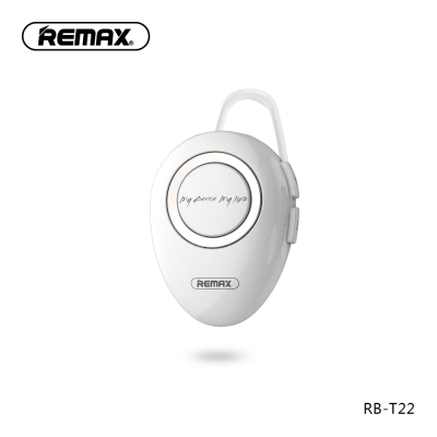 remax睿量RB-T22无线休闲隐形蓝牙耳机苹果华为vivo小米超长待机通用立体音入耳式运动听歌耳机-珠光白