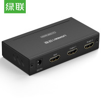 绿联 UGREEN 40201 HDMI分配器1进2出 一进二出4K 一分二数字高清视频分屏器 电脑/小米盒子连接电视