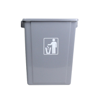 防火阻燃小垃圾桶 XTL520 酒店宾馆办公室餐厅饭店卫生间60L无盖垃圾桶 (个)