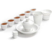 雷德夫(LEIDFOR) 彼岸花开礼盒套装 高档金边哑光脂陶瓷茶具 ZG