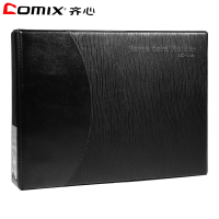 齐心(comix)A1611易分类大容量商务名片册 2孔夹360枚 黑色