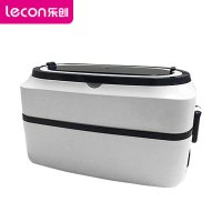 乐创 LECON LC-BWH20 不锈钢单层电热饭盒 带保温电饭盒 1.6L
