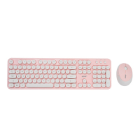 宏碁(acer) KM41-6P无线光电键鼠套装 防泼溅设计 办公键盘鼠标套装-粉色(XF)